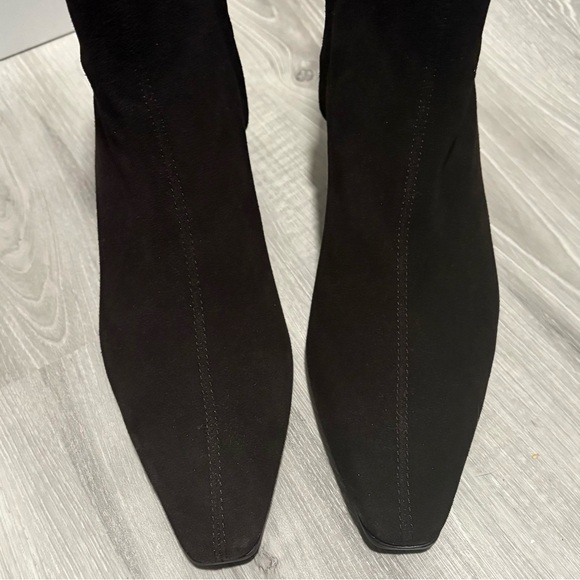 Zara Split Leather Suede Kitten Heeled Boots BNWT - Picture 2 of 9